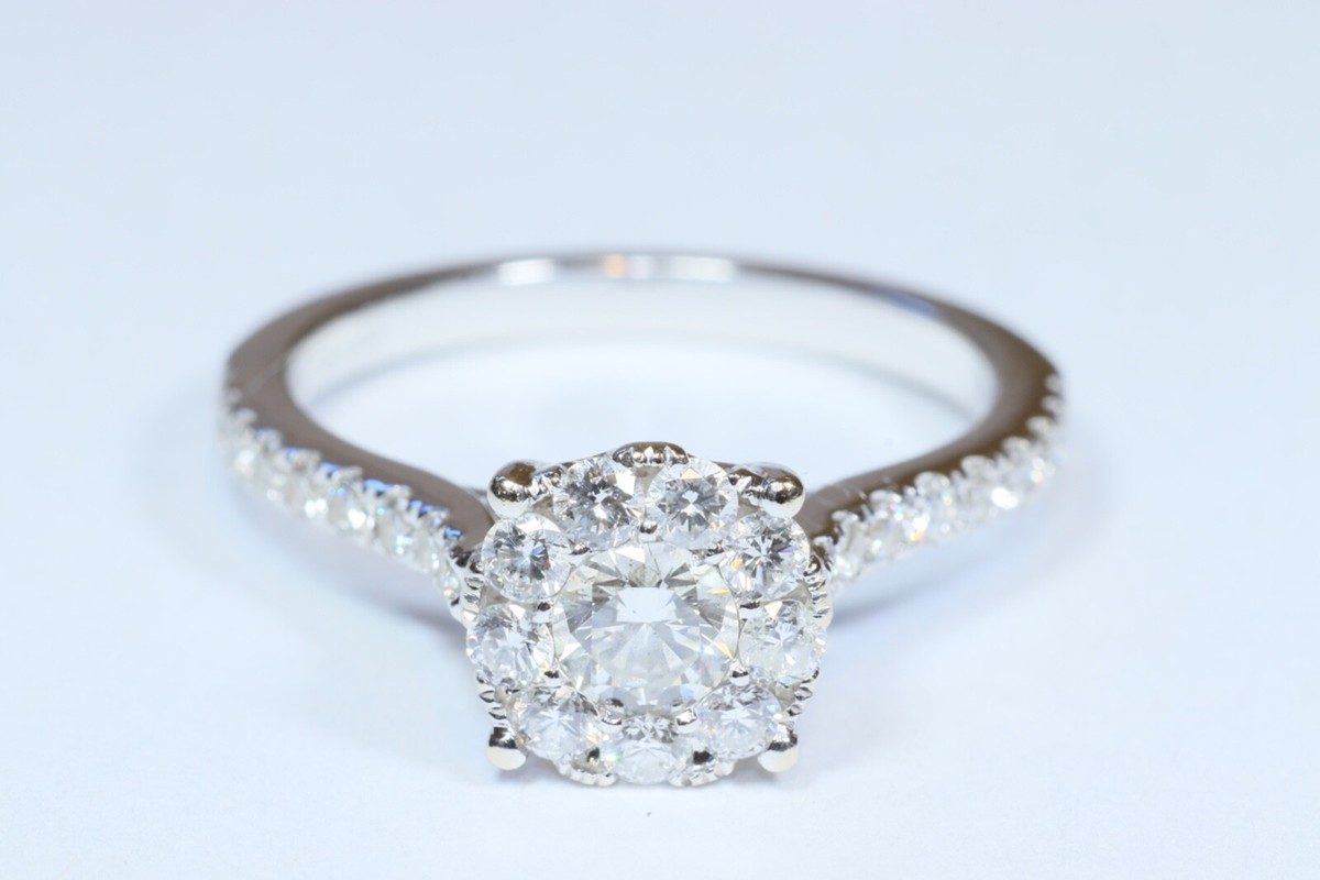 14K S. Kashi Halo Engagement Ring View 2