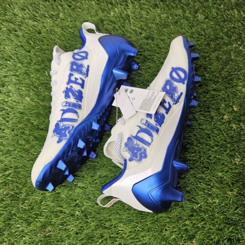 Adidas Adizero Blue Big Mood White Football Cleats Mens Size 9 New - Picture 3 of 7
