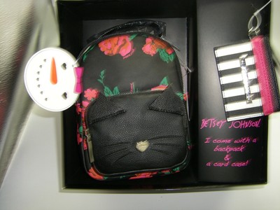 betsey johnson baseball mini backpack