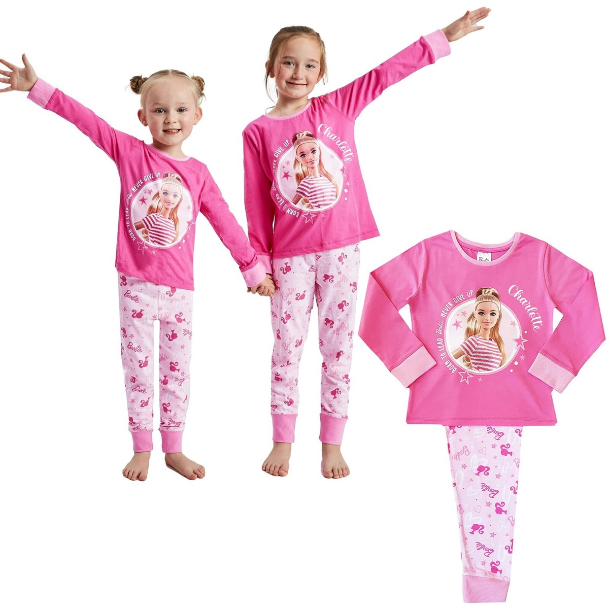 Girls Barbie Personalised Pyjamas Barbie Doll Horse Pyjamas 10 - Main Image