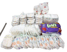 Huggies Pampers Luvs Size 1 2 Baby Diaper Bundle 120 Count Set Loose/Sealed