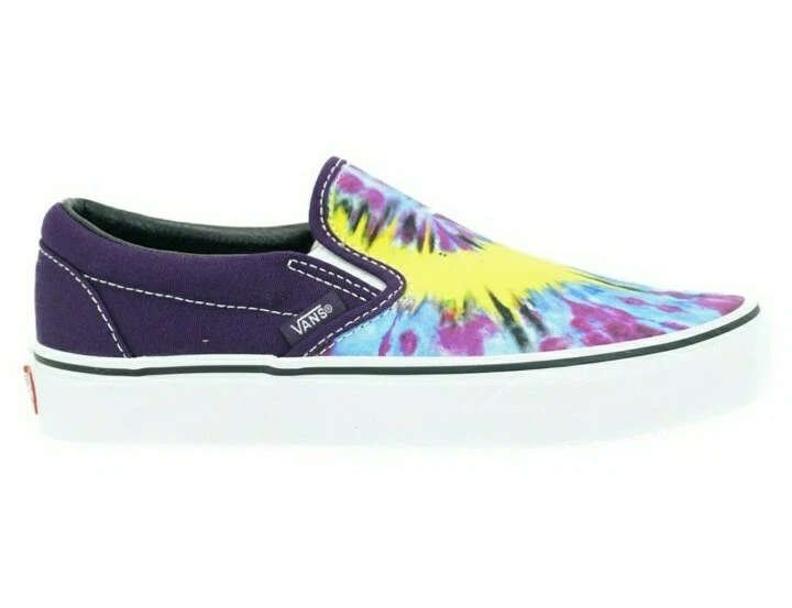 NIB Vans CLASSIC SLIP ON Mysterioso Blue Yellow Tie Dye Shoes Womens Size 5.5