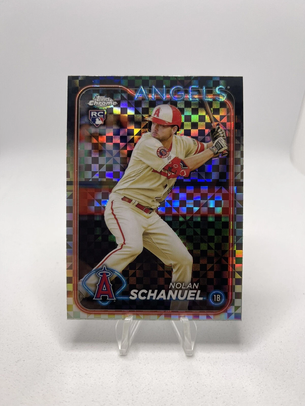 2024 Topps Chrome Nolan Schanuel X-Fractor Refractor #274 Los Angeles Angels RC