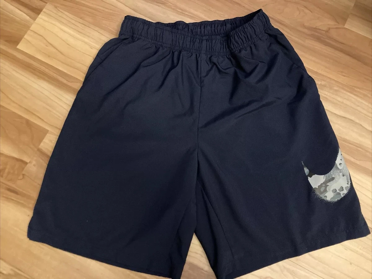 Navy blue athletic shop shorts mens
