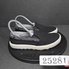 Merrell Around Town City Shoes Womens Sz 5 Black White Moc Slip Ons