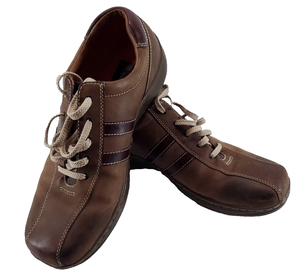 Zapatos de vestir informales de cuero marrón vintage SKECHERS 4400 Y2K para hombre talla 12 Foto 2 de 4