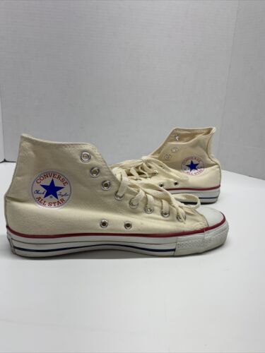 Vintage Converse Canvas High Tops Sneakers Shoes Blue Label Made in USA  Size 7 | eBay