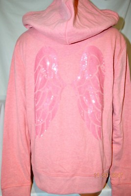 Victorias Secret Supermodel Angel Wing Sequins Bling Classic Zip