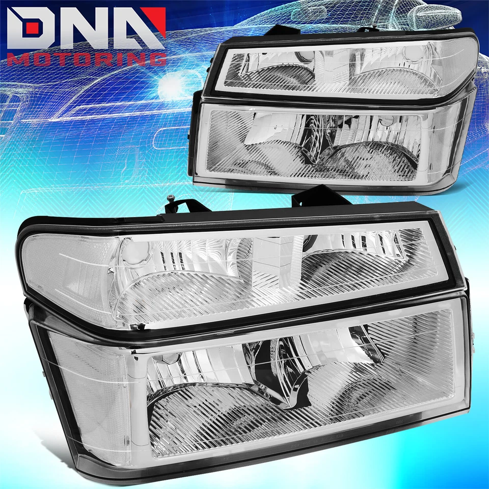 PARA CHEVY COLORADO/GMC CAÑÓN 2004-2012 LÁMPARA FARO CON KIT LED + VENTILADOR FRÍO CROMADO Foto 2 de 4