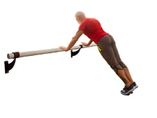 2" senior standing physical therapy bar stretching handrail Sport Rehab 12 Ft Bk