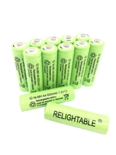 12-PCS AA 600mAh Ni-Mh Rechargeable Battery NiMh Garden Solar Lights  C12