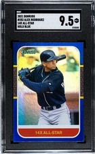 2021 Donruss #253 Alex Rodriguez Variation 14 All-Star HOLO BLUE SGC 9.5 MINT+