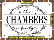 Chambers Family Decorative Metal Door or Wall Plaque (Style 1)