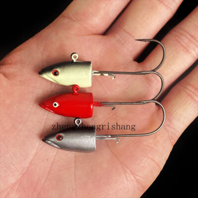6pcs Lead Jig Heads Fishing Hooks Crappie Lure Swimbait Bait