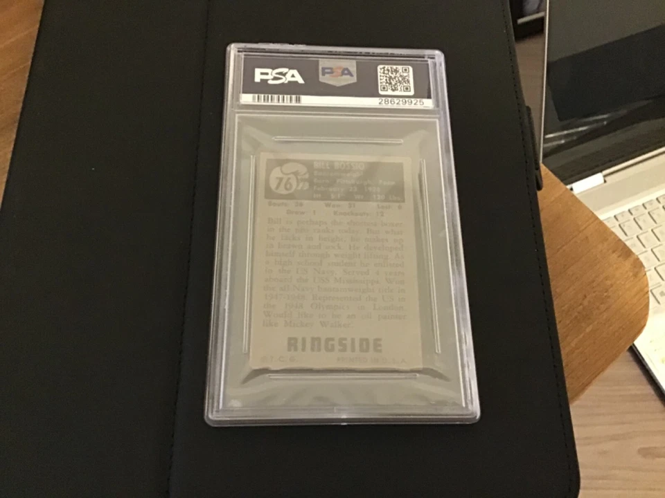 1951 Topps Ringside Boxing #76 Bill Bossio Bantaweight PSA Very Good-Excellent 4 - Image 2 of 2