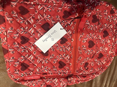 Vera Bradley Backpack Imperial Hearts Red Print New! MSRP  display picture 3