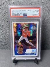 2018 Topps Silver Pack Juan Soto 1983 Chrome Promo Refractor Rookie Card PSA 134
