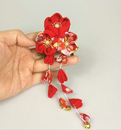 Japanese Tsumami Hair Pin Decor Kanzashi Hair Sticks Picks Fit For Kimono Hanfu - Picture 2 of 8