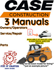 CASE 1845 SKID STEER MANUAL OPERATORS SERVICE PARTS SHOP REPAIR OWNERS PDF USB