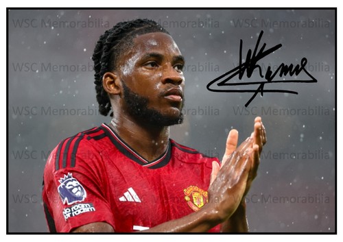 10877. Willy Kambwala Signed Pictures A4 Prints Villarreal Manchester United