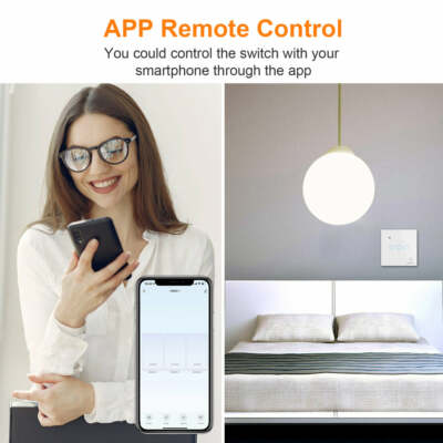 Interruttore WiFi KZQ Smart Life compatibile con Alexa Google Assistant, interruttore touch da