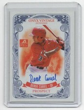 2021 Onyx Vintage Extended Blue Ink #EADC Derek Curiel /400 RC Auto Prospect