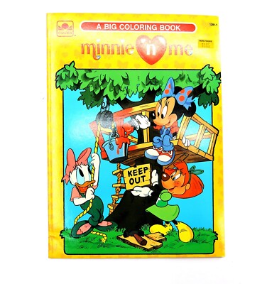Vintage NEW 1990 Disney MINNIE 'N ME Golden Coloring Book UNUSED NOS 1281-1