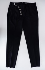 Versus Versace Womens Smart Dress Pants Trousers Size 44 Black Straight Fit
