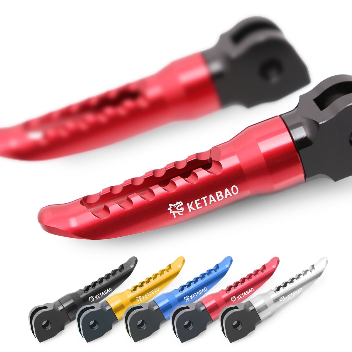 bobカート Red BOB Motorcycle Front Foot Pegs Rest For Kawasaki Z300 16