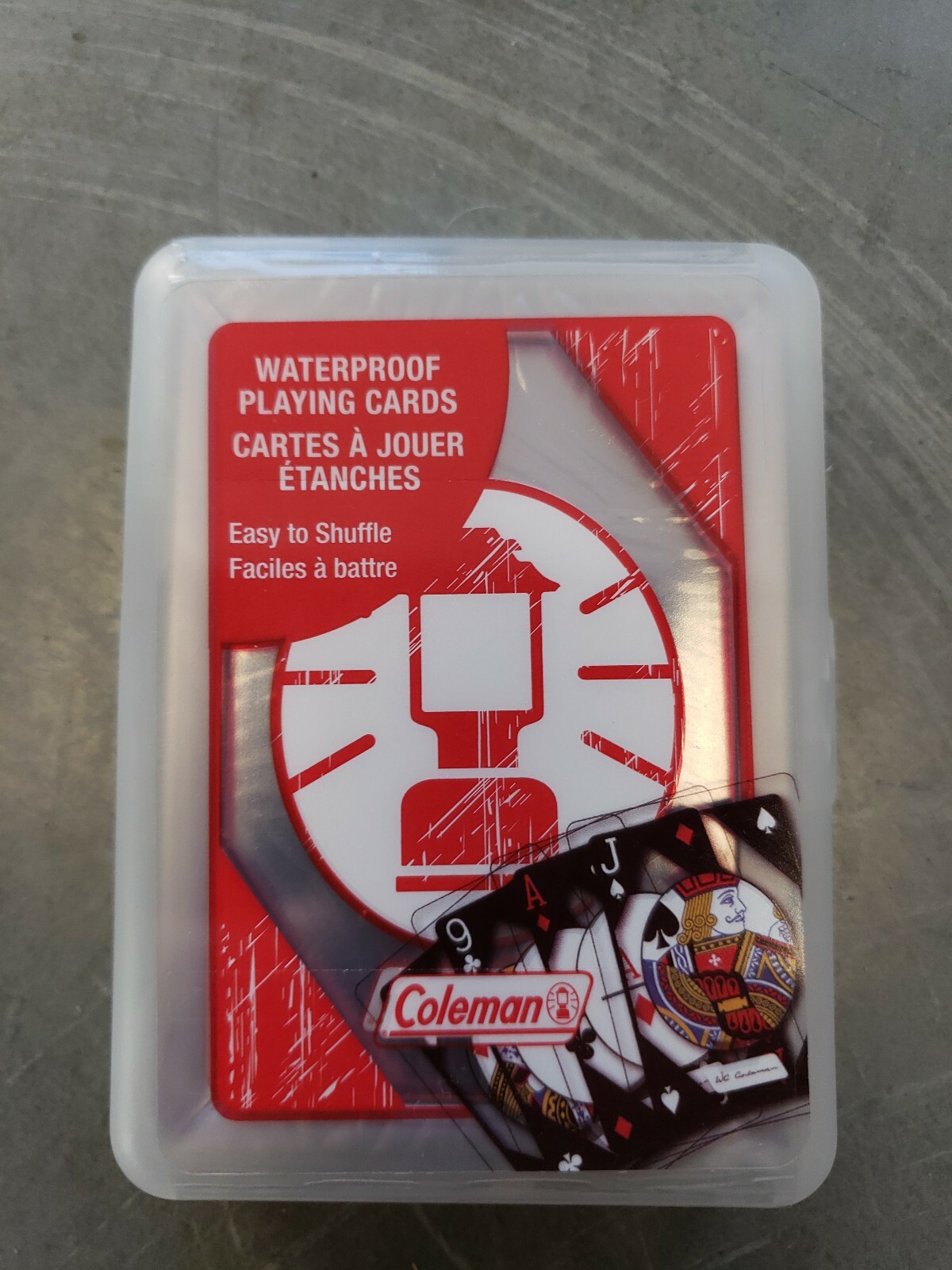 Coleman Lantern Waterproof Playing Cards Sealed With Plastic Case Deck