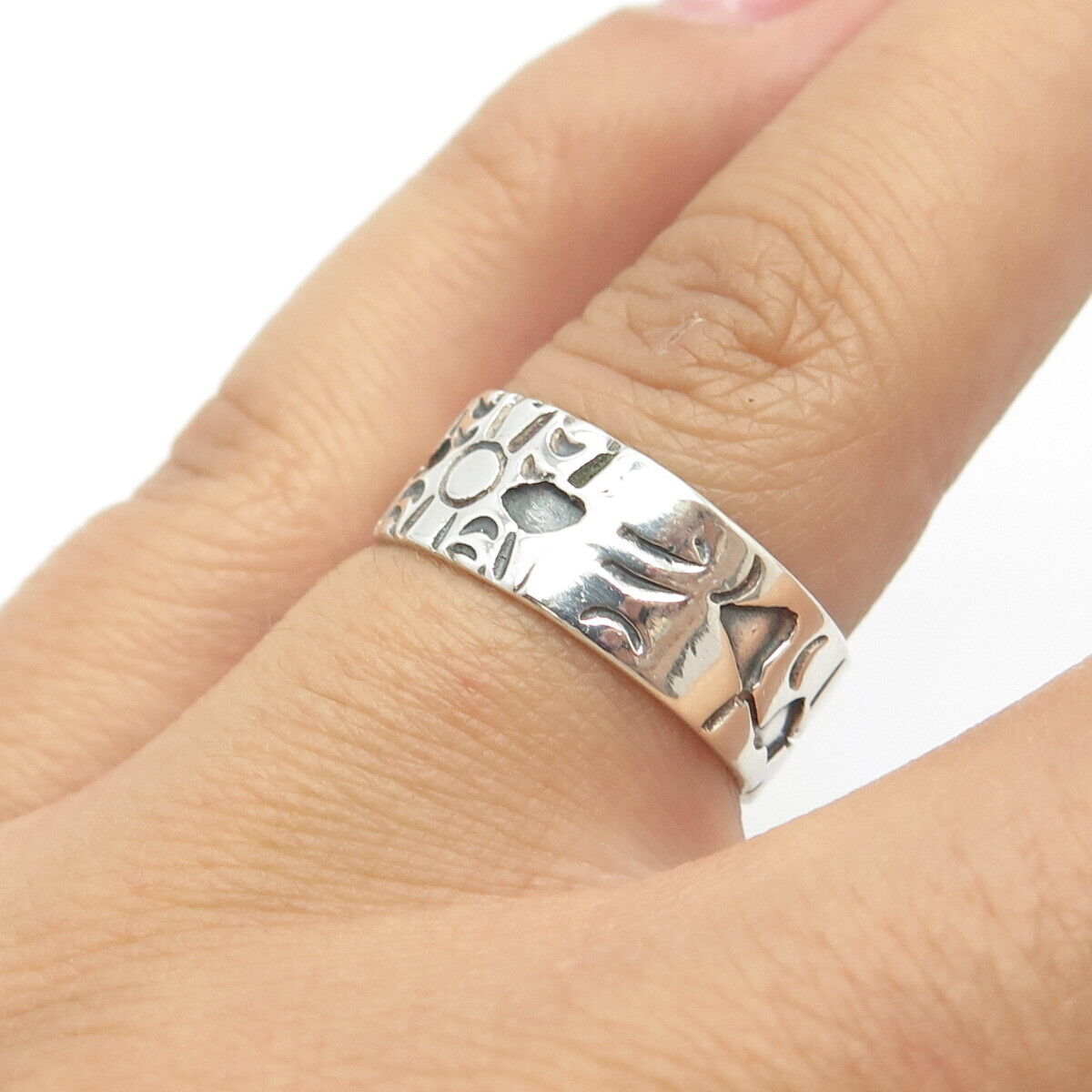 A574 used mexico vintage ぐるぐる silver リング - アクセサリー A574 used mexico vintage ぐるぐる silver リング - アクセサリー