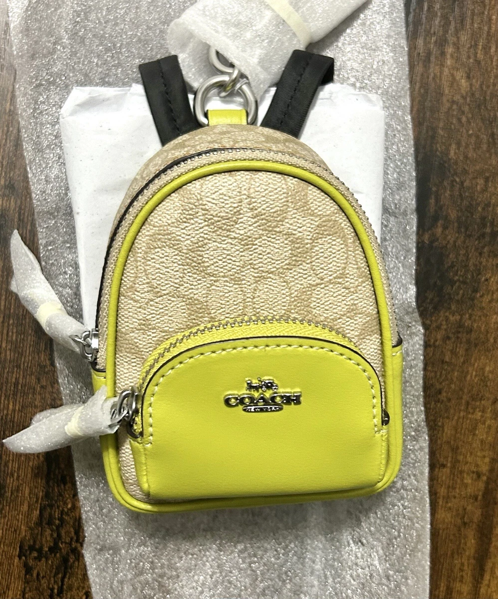 COACH Mini Court Backpack Bag Charm NEW