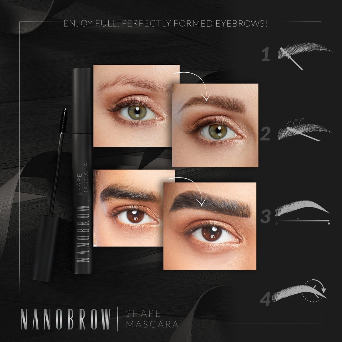 Nanobrow Shape Mascara - mascara for eyebrows, perfect brow