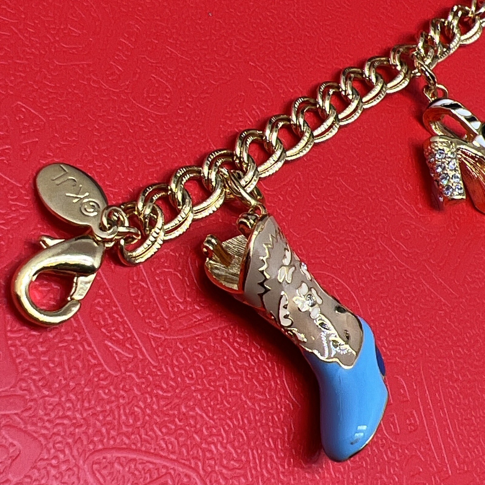 KJL Kenneth Jay Lane Shoes Boots Sandals 4 Charms… - image 5