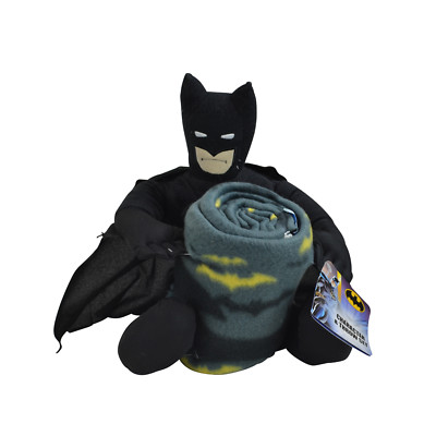 Batman The Dark Knight Black Dress Pillow / Hugger & Fleece Throw Blanket Set