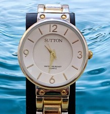 Sutton by Armitron Unisex Watch TwoTone Gold & Silver Water Resistant 100’  Mint