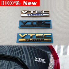 New Vtec Turbo Emblem Badge Stickers Nameplate For Car Auto Rear Decklid Trunk