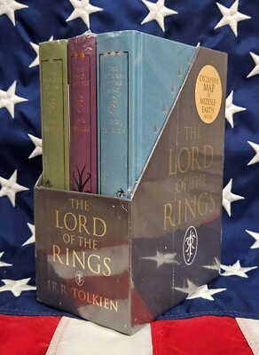 NEW SEALED Lord of the Rings Trilogy JRR Tolkien Deluxe Box Set & Map Hobbit