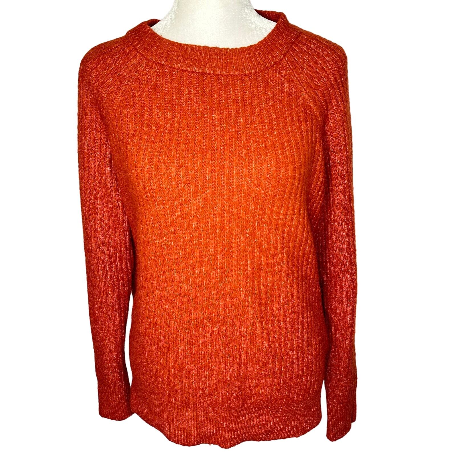 Vero Moda Burnt Orange Red Ribbed Light Soft Stretch Knit Sweater Women's Small