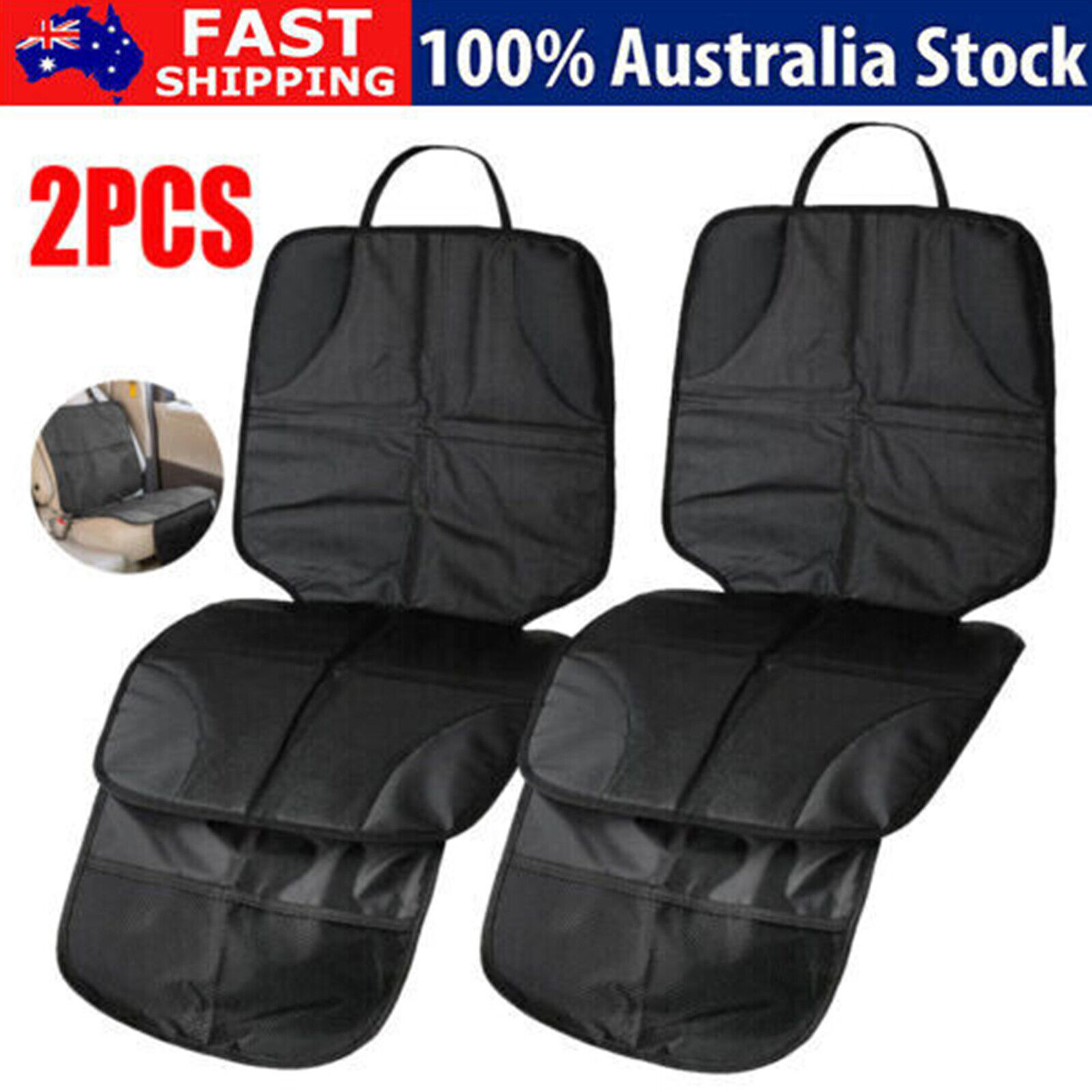 2X Extra Large Car Baby Seat Protector Cover Cushion Waterproof Anti-Slip Safety