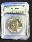 1961 FRANKLIN HALF DOLLAR ICG PR67