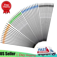 US 12 Pack 28/30/32 Inch Carbon Arrow Spine 500 for Compound/Recurve Bow Hunting
