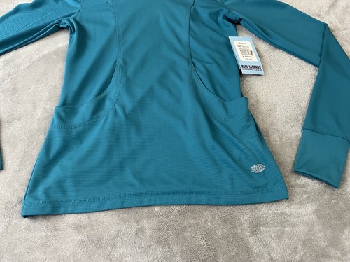 Reel Legends Hoodie Shirt Women's Athletic Light Weight Thumb Holes Teal XSmall - Picture 2 of 16