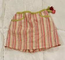 Girls 5 Gymboree Pink Green White Stripe Pocket Tulip Skirt Skort Vintage HTF