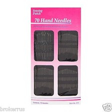 70 HAND NEEDLES darner embroidery Nickel Plated sewing Steel Needle Assortment