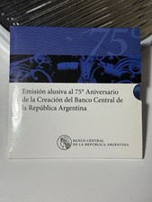ARGENTINA COIN 2 pesos 2010 75 yrs of Bank B.C.R.A. KM#162 (Mint Set)