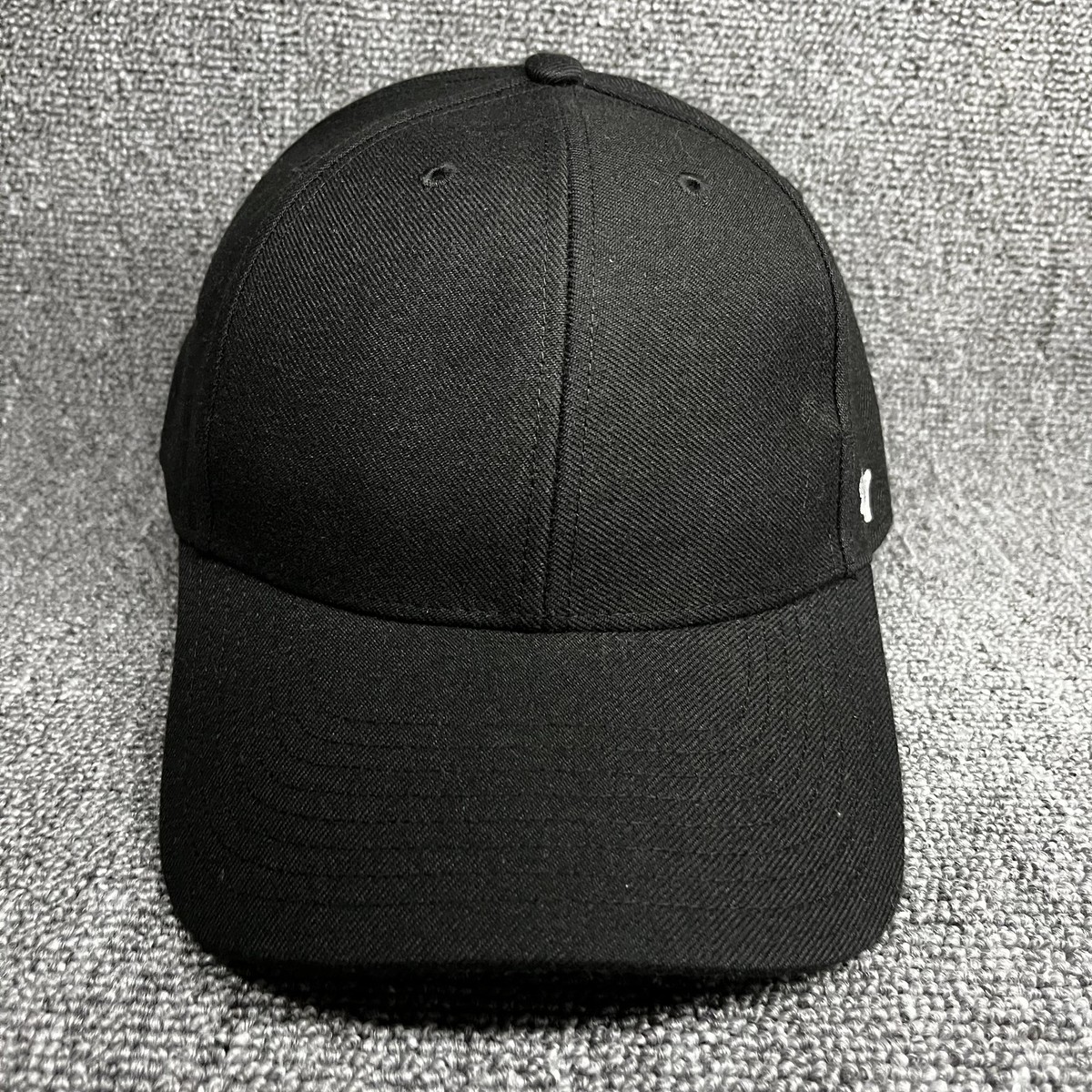 47 Brand Blank MVP Hat Black Structured Adjustable Hook & Loop Strapback Cap