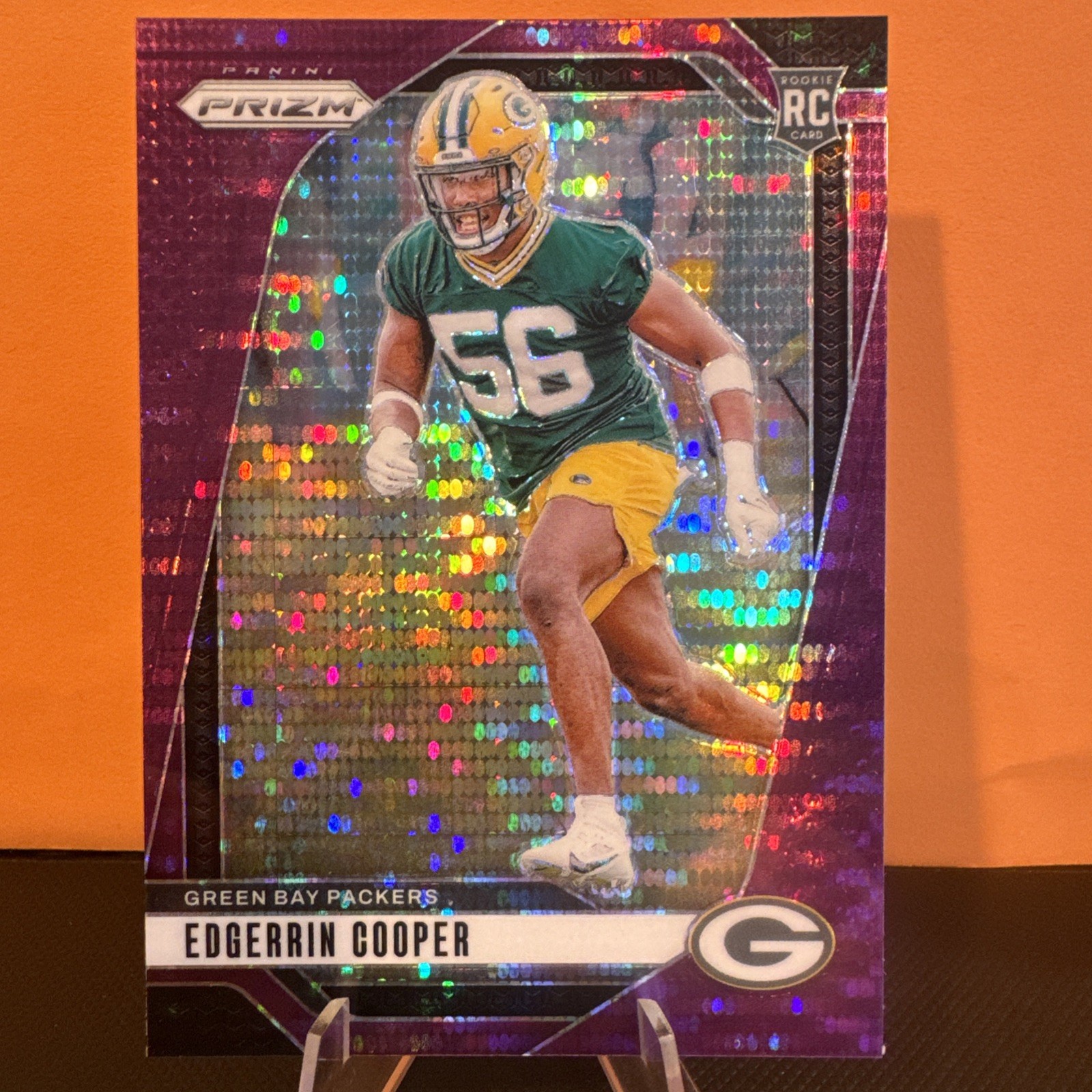 2024 Panini Prizm Football Purple Pulsar #331 Edgerrin Cooper