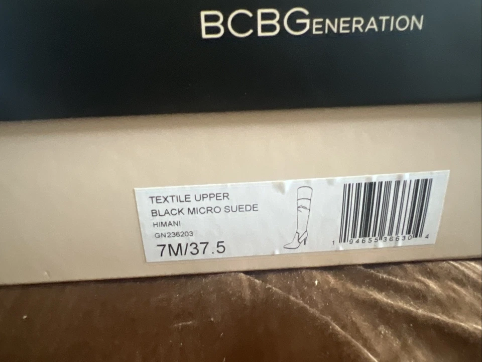 Женские черные сапоги до колена BCBGeneration размер 7 - Изображение 4 из 4