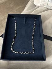 NIB APM MONACO WAVY GOLD ADJ NECKLACE 